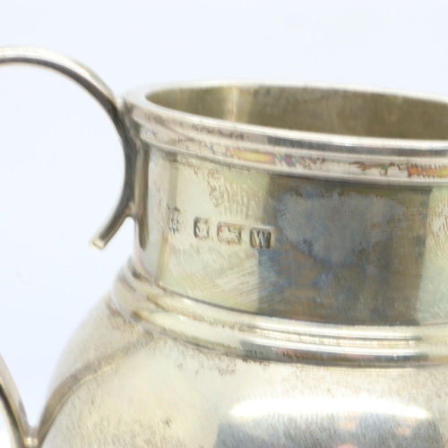 69 - Hallmarked silver cream jug, 119g, H: 80mm. UK P&P Group 1 (£16+VAT for the first lot and £2+VAT for... 