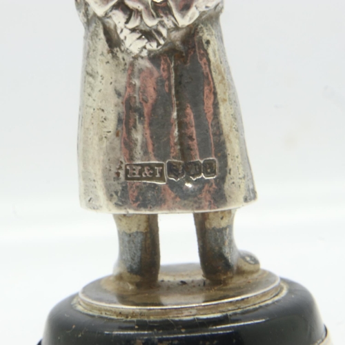 93 - Hallmarked silver 1968 presentation lifeboat figure, H: 80 mm. UK P&P Group 1 (£16+VAT for the first... 