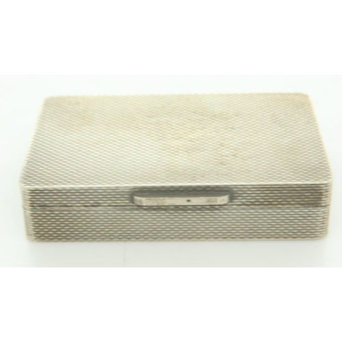 98 - Hallmarked silver snuff box with gilt interior, 31g, L: 51 mm. UK P&P Group 1 (£16+VAT for the first... 