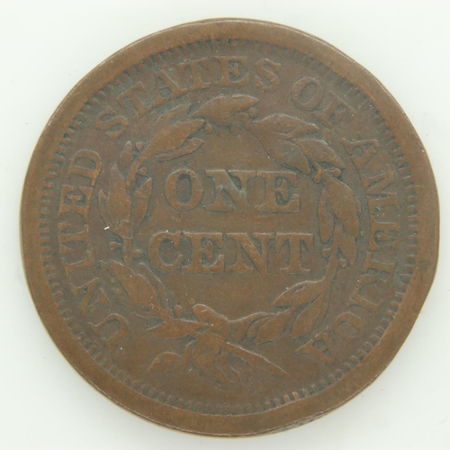 122 - 1851 colonial USA large cent - aVF grade. UK P&P Group 0 (£6+VAT for the first lot and £1+VAT for su... 