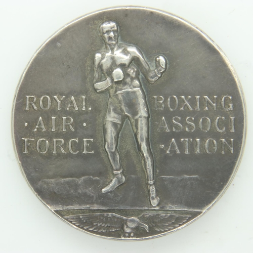 128 - 1935-36 Royal Air Force Boxing Association medal. UK P&P Group 1 (£16+VAT for the first lot and £2+V... 