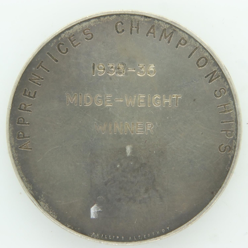 128 - 1935-36 Royal Air Force Boxing Association medal. UK P&P Group 1 (£16+VAT for the first lot and £2+V... 