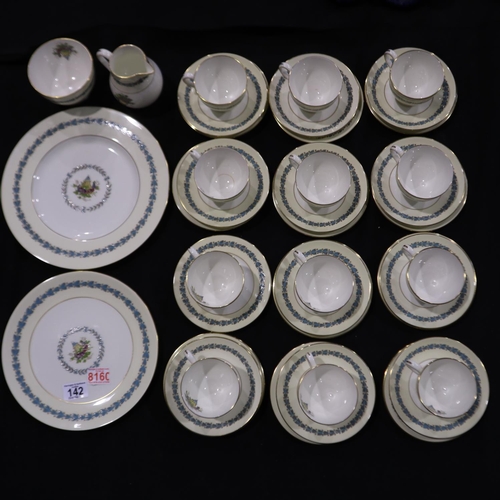 142 - Wedgwood 39 piece tea service in the Appledore patten, no chips or cracks. Not available for in-hous... 