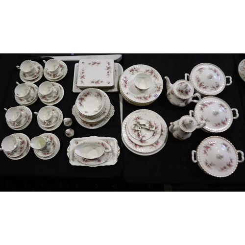 143 - Royal Albert 60 piece tea service in the Lavender Rose pattern, no chips or cracks. Not available fo... 