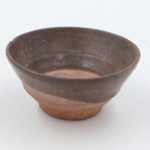 269 - Southern Song Dynasty partially glazed footed bowl, chip to rim beneath glaze, D: 10 cm. UK P&P Grou... 