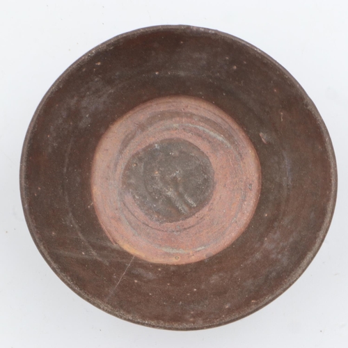 269 - Southern Song Dynasty partially glazed footed bowl, chip to rim beneath glaze, D: 10 cm. UK P&P Grou... 