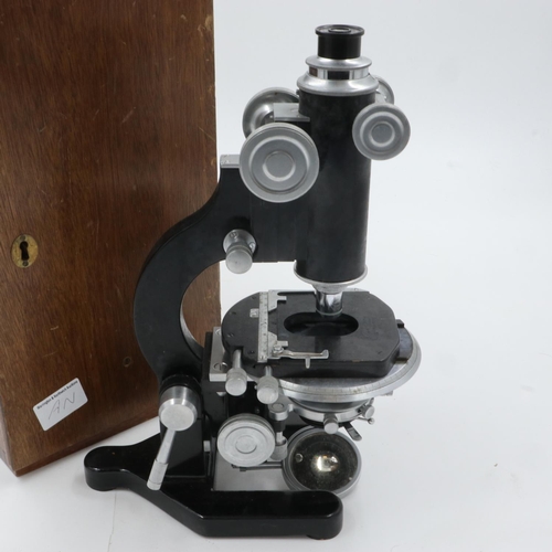 272 - Baker of London microscope, cased with two eyepieces. UK P&P Group 3 (£30+VAT for the first lot and ... 