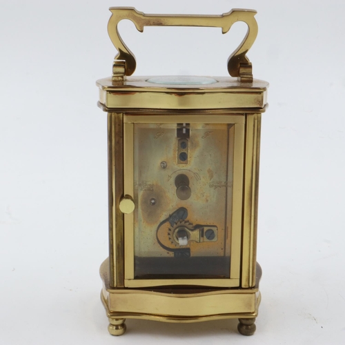 282 - H Samuel brass cased carriage clock, H: 12 cm. UK P&P Group 2 (£20+VAT for the first lot and £4+VAT ... 