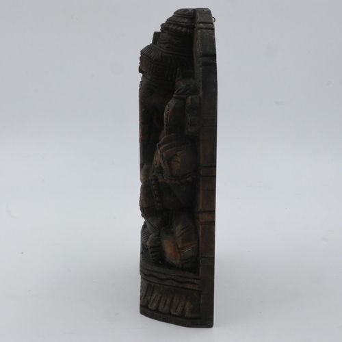 295 - Eastern carved Ganesh wall plaque, H: 30 cm. UK P&P Group 2 (£20+VAT for the first lot and £4+VAT fo... 