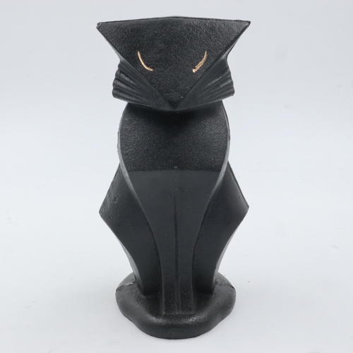 317 - Cast iron Art Deco style cat doorstop, H: 26 cm. UK P&P Group 3 (£30+VAT for the first lot and £8+VA... 