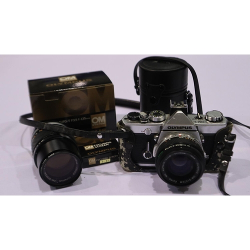 368 - Olympus OM-1 camera and accessories. UK P&P Group 2 (£20+VAT for the first lot and £4+VAT for subseq... 