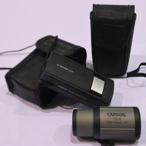 371 - Two mini monoscopes, Eschenbach and Carson 7 x 15. UK P&P Group 1 (£16+VAT for the first lot and £2+... 