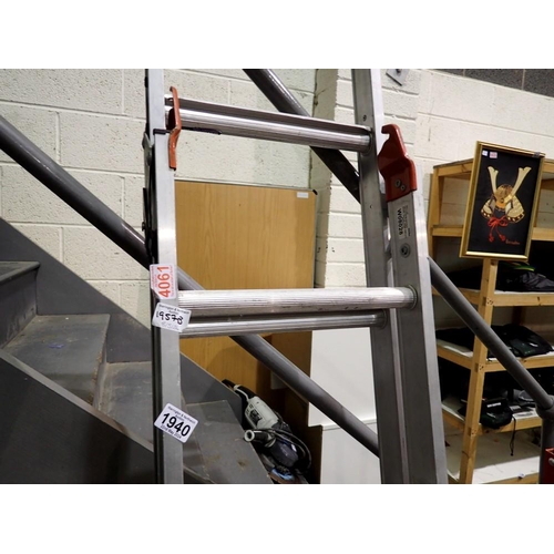 1940 - Aluminium ladder, 190cm H. Not available for in-house P&P