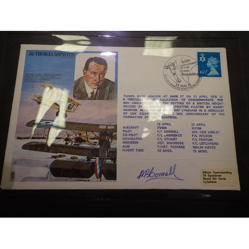 339 - 1960s/70s/80s RAF covers collection signed and unsigned in seven Hagner albums, approximately 315 co... 