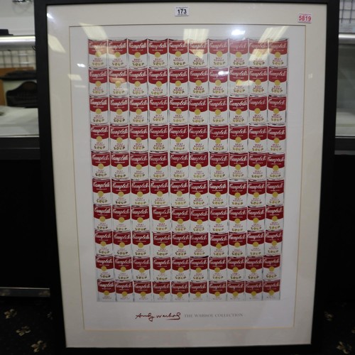 2023 - Andy Warhol (1928-1987): poster print, 100 Cans of Soup, 90 x 120 cm. Not available for in-house P&P