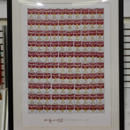 2023 - Andy Warhol (1928-1987): poster print, 100 Cans of Soup, 90 x 120 cm. Not available for in-house P&P