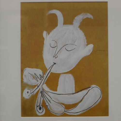 2035 - Pablo Picasso (1881-1973): colour lithograph, White Fawn with Flute, 23 x 30 cm. Not available for i... 