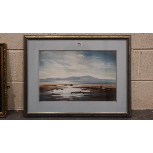 2038 - Shirley Shackleton (20th century): pastels, Solway, with artists label verso, 52 x 33 cm. Not availa... 