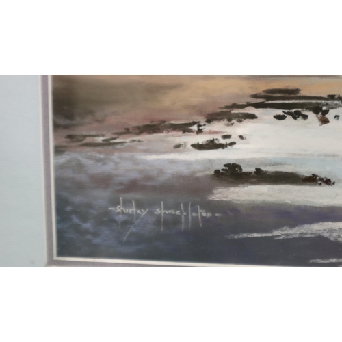 2038 - Shirley Shackleton (20th century): pastels, Solway, with artists label verso, 52 x 33 cm. Not availa... 