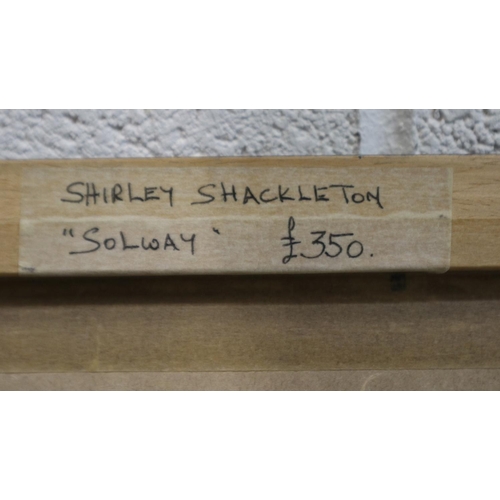 2038 - Shirley Shackleton (20th century): pastels, Solway, with artists label verso, 52 x 33 cm. Not availa... 