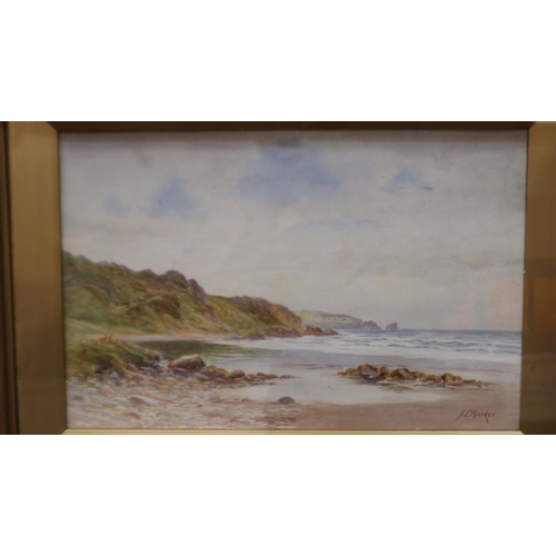 2052 - J L Barker (19th century): watercolour, Linkholm Bay, 43 x 28 cm. Not available for in-house P&P