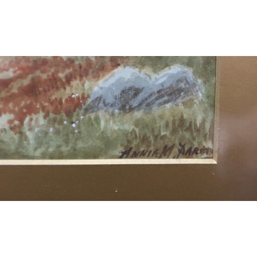 2055 - Annie M Parsons (19th/20th century): a pair of watercolours, lakeland scenes, with a further gouache... 