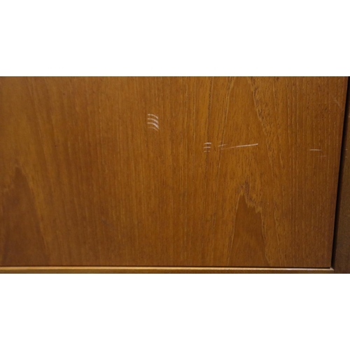 2092 - A G-plan teak two door cupboard, 81x46x54cm H, some light scratches to front and sides. Not availabl... 