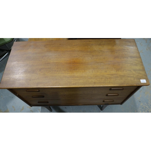 2093 - A mid 20th century chest of three long drawers by Younger from the Codan range of teak and afromosia... 