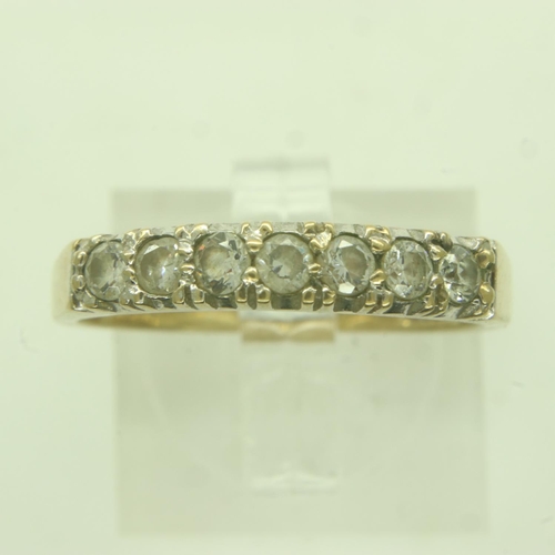 53 - 9ct gold ring set with cubic zirconia, size Q/R, 2.4g. UK P&P Group 0 (£6+VAT for the first lot and ... 