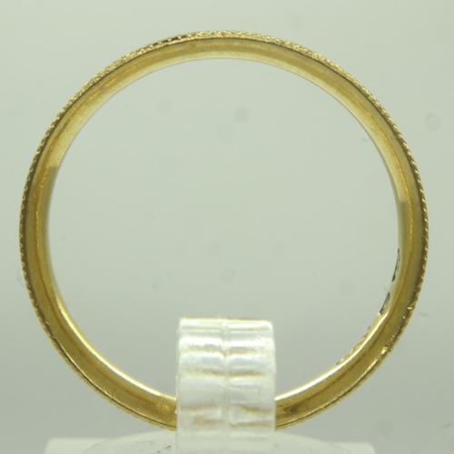 61 - Georgian enamelled 22ct gold mourning band, George Prescot Esquire died aged 78, 1790, size R, 4.7g.... 