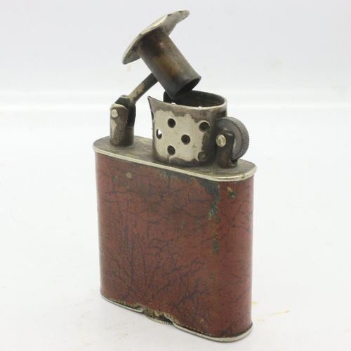 127 - Vintage Orlik petrol lighter, leather bound, c.1926. UK P&P Group 1 (£16+VAT for the first lot and £... 