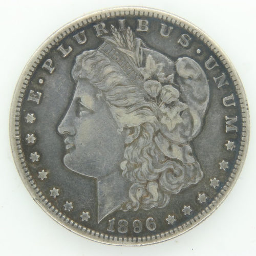 142 - 1896 American silver Morgan dollar. UK P&P Group 0 (£6+VAT for the first lot and £1+VAT for subseque... 