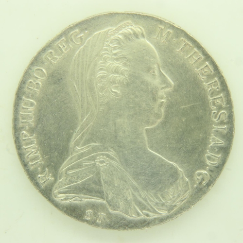 150 - Silver restrike 1780 Maria Theresa thaler. UK P&P Group 0 (£6+VAT for the first lot and £1+VAT for s... 