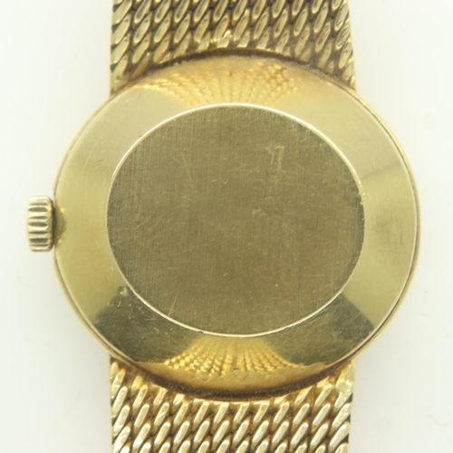 91 - OMEGA: De Ville ladies automatic 18ct gold cased wristwatch on an articulated 18ct gold bracelet, ov... 