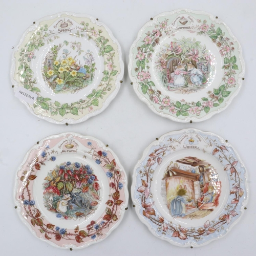 171 - Set of Royal Doulton Brambly Hedge four seasons plates, no chips or cracks, D: 21 cm. UK P&P Group 3... 