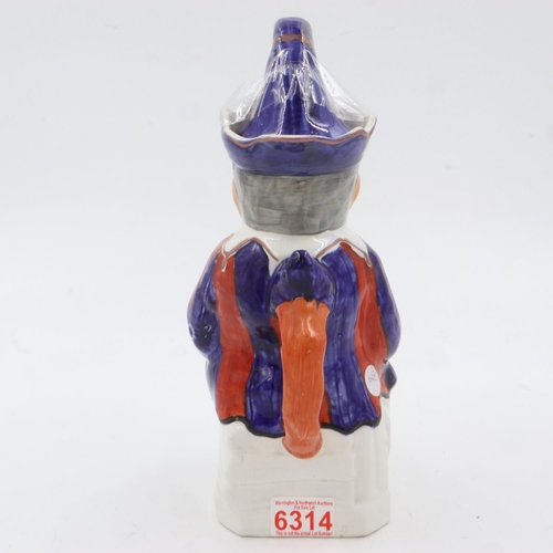 187 - Staffordshire figure, Mr Punch, no cracks or chips, H: 30 cm. UK P&P Group 2 (£20+VAT for the first ... 