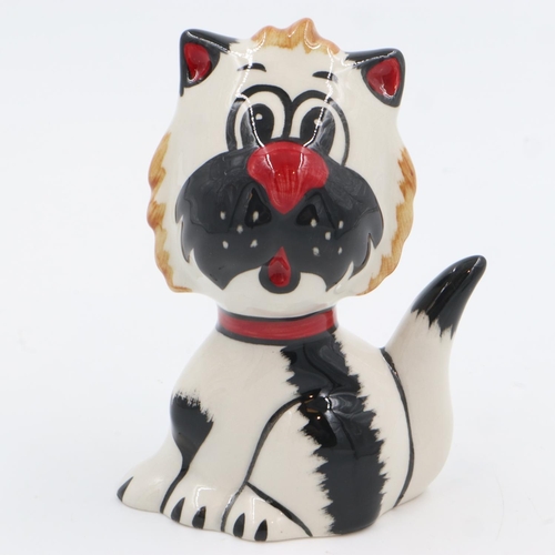 191 - Lorna Bailey cat, Ethan, signed in red, no cracks or chips, H: 12 cm. UK P&P Group 1 (£16+VAT for th... 