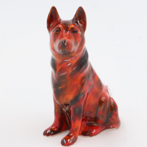 196 - Anita Harris German Shepherd, signed in gold, no cracks or chips, H: 12 cm. UK P&P Group 1 (£16+VAT ... 