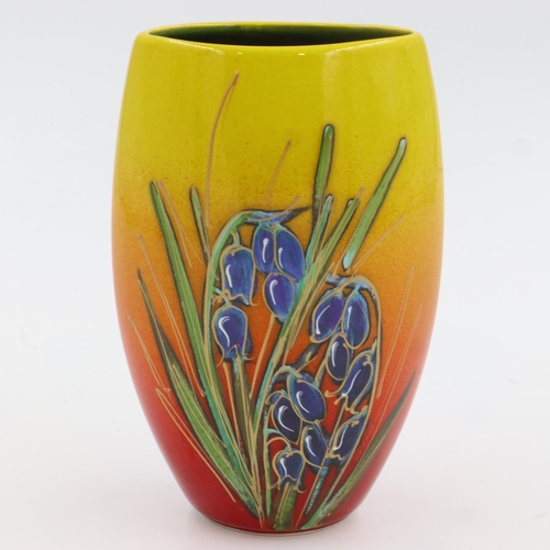 200 - Anita Harris vase in the Bluebells pattern, signed in gold, no cracks or chips, H: 20 cm. UK P&P Gro... 