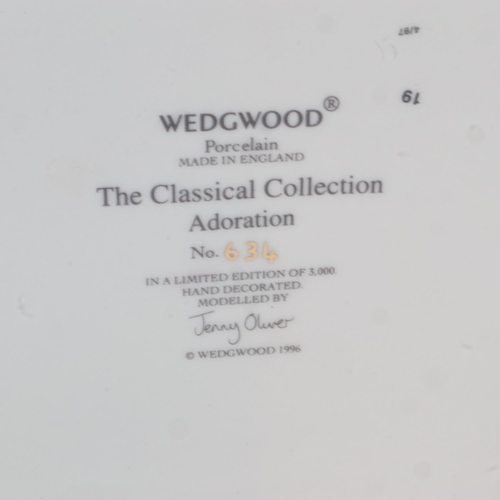 211 - Wedgwood limited edition figurine, Adoration, 634/3000, no cracks or chips, H: 30 cm. UK P&P Group 2... 