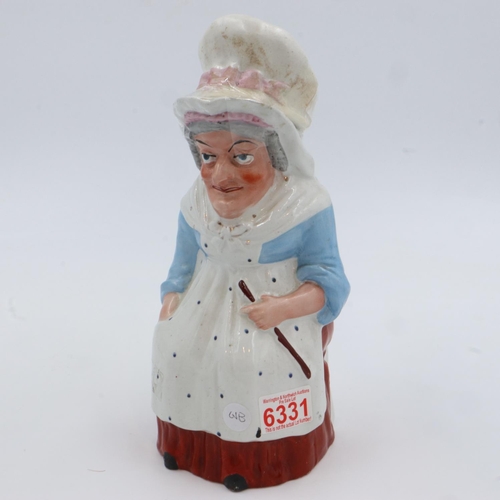 218 - Staffordshire figurine, Judy, no cracks or chips, H: 32 cm. UK P&P Group 2 (£20+VAT for the first lo... 