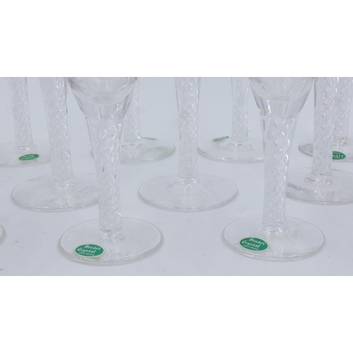 230 - New Stuart Crystal large and small wine glasses. Not available for in-house P&P