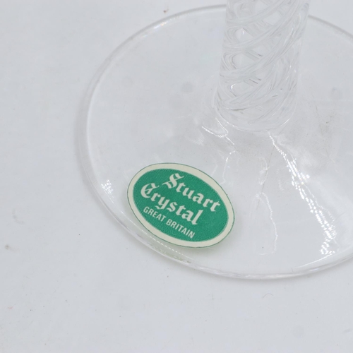 230 - New Stuart Crystal large and small wine glasses. Not available for in-house P&P