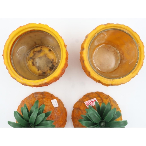 255 - Pair of 1960s pineapple ice buckets, H: 30 cm. UK P&P Group 3 (£30+VAT for the first lot and £8+VAT ... 