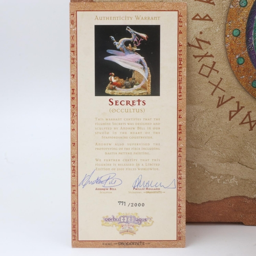 270 - Dragonsite 'Secrets', 771 of 2000, boxed with certificate, signed to base. UK P&P Group 2 (£20+VAT f... 