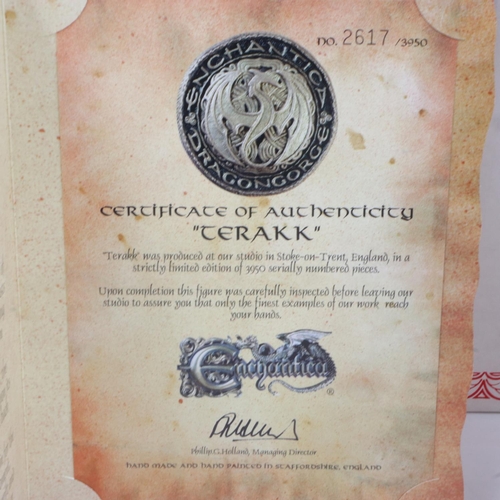 272 - Enchantica 'Terakk', 2617 of 3950, boxed with certificate. UK P&P Group 2 (£20+VAT for the first lot... 