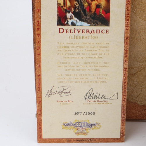 273 - Dragonsite 'Deliverance', 537 of 2000, boxed with certificate, signed to base. UK P&P Group 3 (£30+V... 