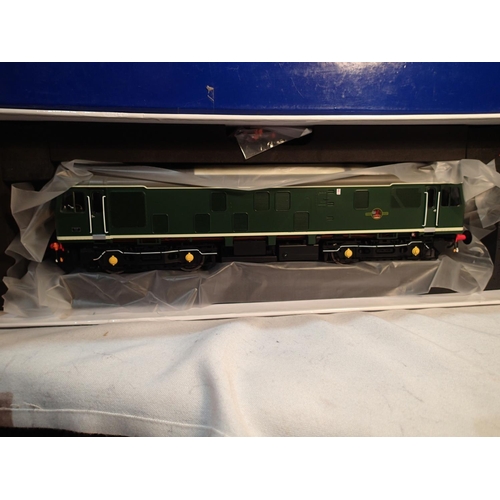 2002 - Heljan 2551, class 25 diesel O gauge, green, un-numbered, near mint, storage wear to box. UK P&P Gro... 