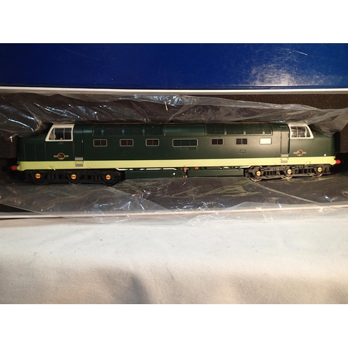 2003 - Heljan 55001 Deltic, O gauge, two-tone green, un-numbered, near mint, storage wear to box. UK P&P Gr... 