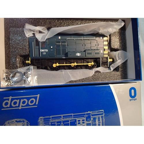 2006 - Dapol O gauge 7D-008-011, class 08 diesel, D8173, blue, near mint, storage wear to box. UK P&P Group... 